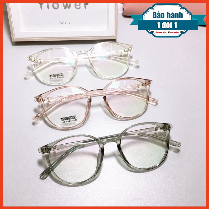 [Gía siêu rẻ] Gọng kính tròn 203 nhận cắt mắt cận viễn loạn