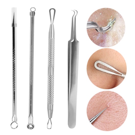Dụng Cụ Nặn Mụn Đầu Đen Bằng Thép Không Gỉ