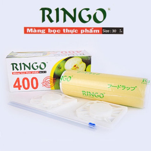 Màng bọc thực phẩm Ringo hộp 200/250/400/450  ,màng bọc bảo quản thực phẩm-có thanh cắt tiện lợi,tiết kiệm