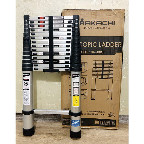 THANG NHÔM RÚT ĐƠN HAKACHI HT500CP - 5.0M - BH 24 THÁNG.