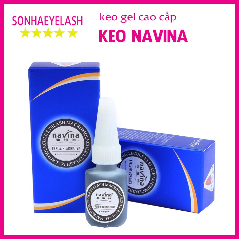 Keo gel Navina, Keo nối mi ít cay Navina khô chậm dành cho người mới học nối mi