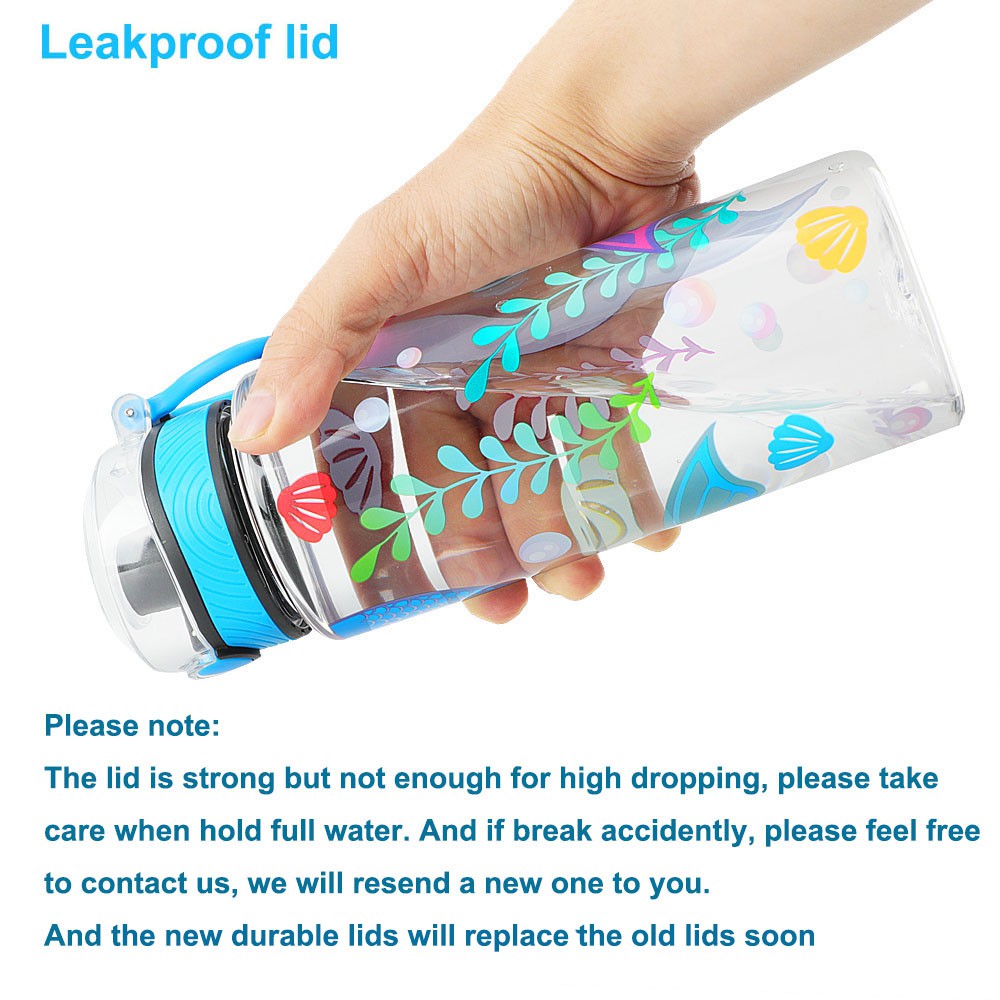 Bình Đựng Nước Dễ Thương Có Nắp Đậy Chống Tràn 23oz / 680ml