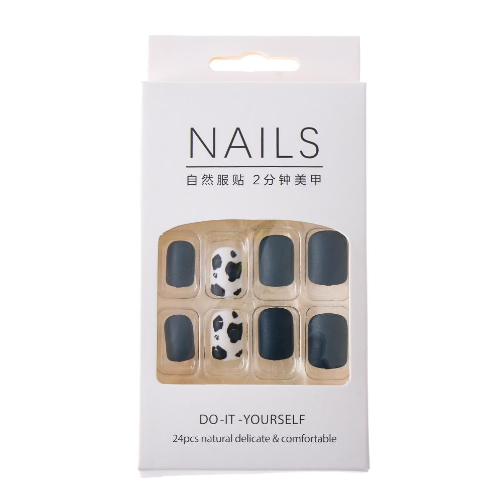 [Hàng mới về] Set 24 móng tay giả đầu tròn thờI trang cho nữ mihan1