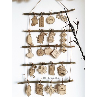 Bộ tràng Tết treo 20 món mộc tặng kèm màu và cọ