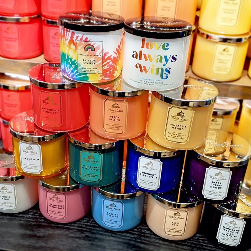 Bath And Body Works ✨ Nến thơm thư giãn cao cấp 3 bấc và 1 bấc Scented Candle