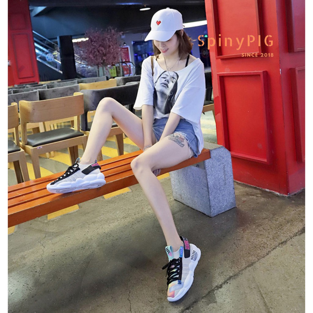 [FREESHIP-KÈM VIDEO] Giày thể thao Sneaker nữ kiểu dáng Hàn Quốc, đế mềm 4cm, tập gym, chạy bộ, đi học HOT TREND