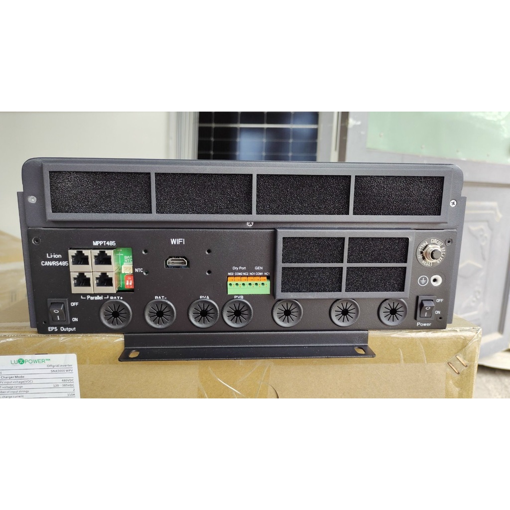Inverter độc lập & hòa lưới, biến tần Hybrid Luxpower 5kW - Mã SNA 5000 WPV chính hãng
