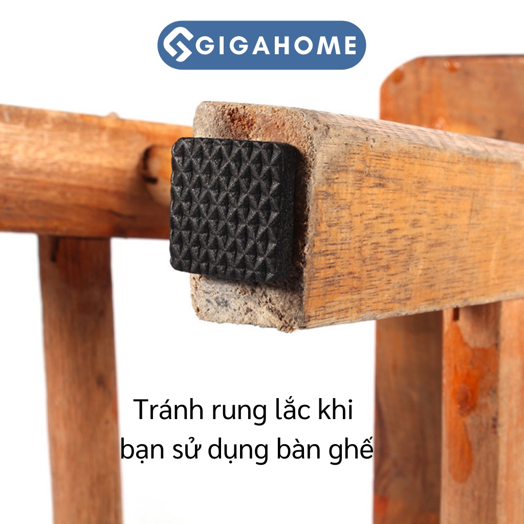 Combo 30 Miếng Dán Chân Bàn Ghế GIGAHOME Hình Vuông Tránh Trầy Xước Sàn Giảm Ồn 4793