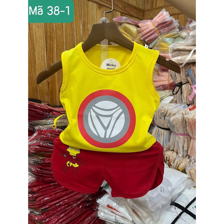 Bộ Ba Lỗ  siêu nhân nhện  Cotton Cao Cấp Cho Bé Từ 7- 18KG - Quần áo trẻ em bé trai