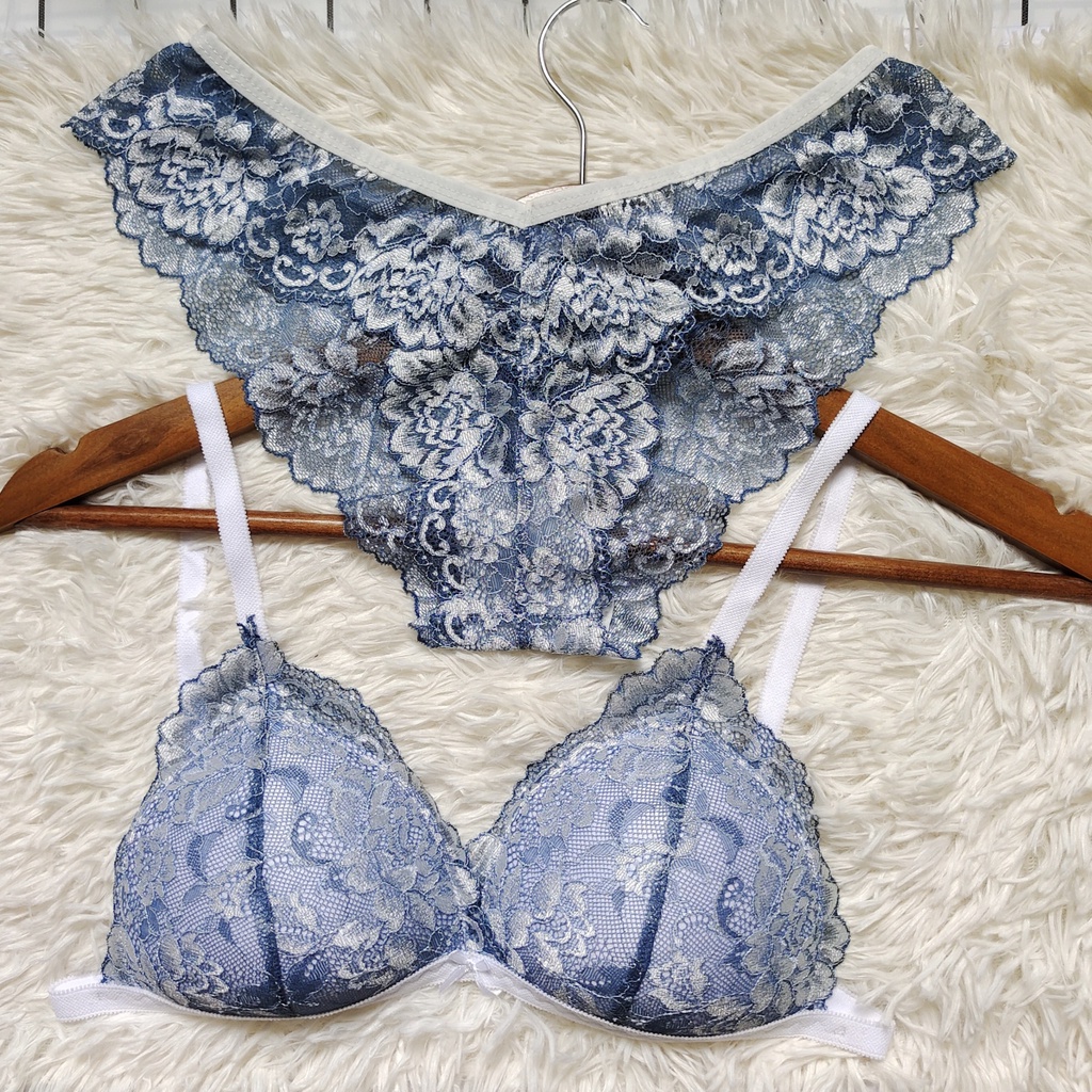 Set Bra - Bralette ren sexy không gọng, mút mỏng - Xanh dương - NY32 | BigBuy360 - bigbuy360.vn