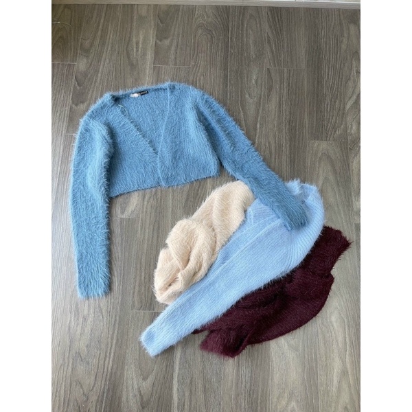 ÁO KHOÁC LÔNG CROPTOP CARDIGAN