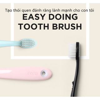 Combo 2 bàn chải đánh răng lông tơ siêu mềm cho bé ifam Easy-Doing Korea chuyên dụng dành cho bé từ 4 đến 8 tuổi