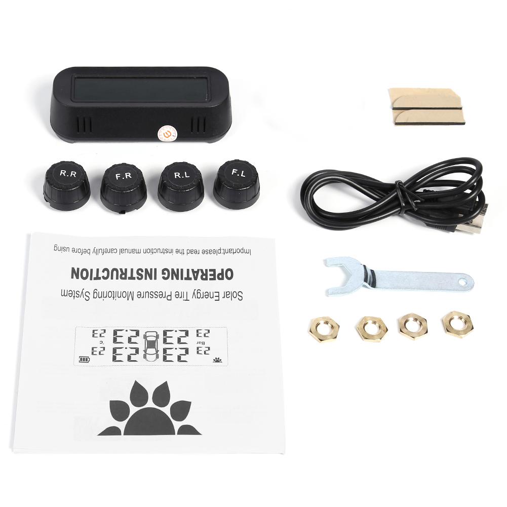 Cảm biến lốp xe Hệ Thống Giám Sát Áp Suất Lốp Xe Hơi TPMS Với 4 Cảm Biến Bên Ngoài cảm biến áp suất lốp ô tô cảm biến áp suất lốp