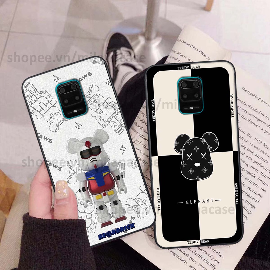 Ốp Xiaomi Redmi Note 9 / Note9s / Note 9 Pro gấu be@rBrick gấu Teddy Kaws siêu đẹp, phong cách, cá tính