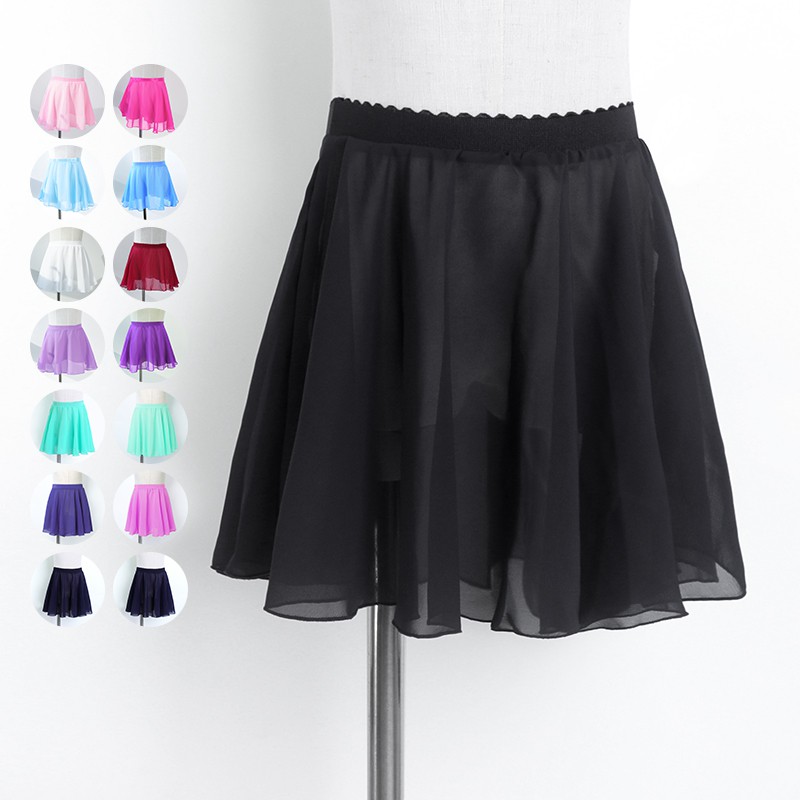 Chân Váy Chiffon Mini Lưng Thun Co Giãn Dành Cho Bé Gái