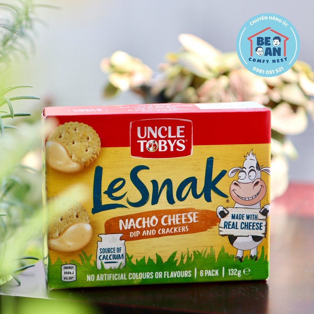 Bánh quy chấm phô mai Uncle Tobys Nacho Cheese Le Snak - Hộp 6 cái