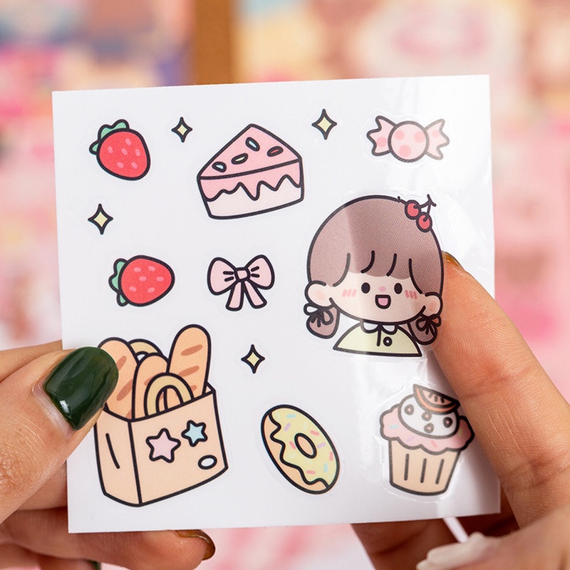 We Flower Bộ 23 miếng dán PVC họa tiết hoạt hình đáng yêu dùng để trang trí chai nước / scrapbook / điện thoại