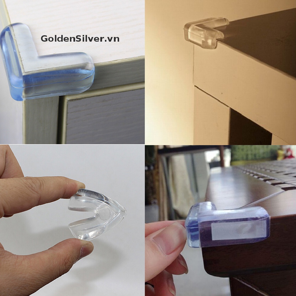 Set 4 Miếng Bọc Cạnh Bàn Trong Suốt Bảo Vệ An Toàn Cho Bé 1S