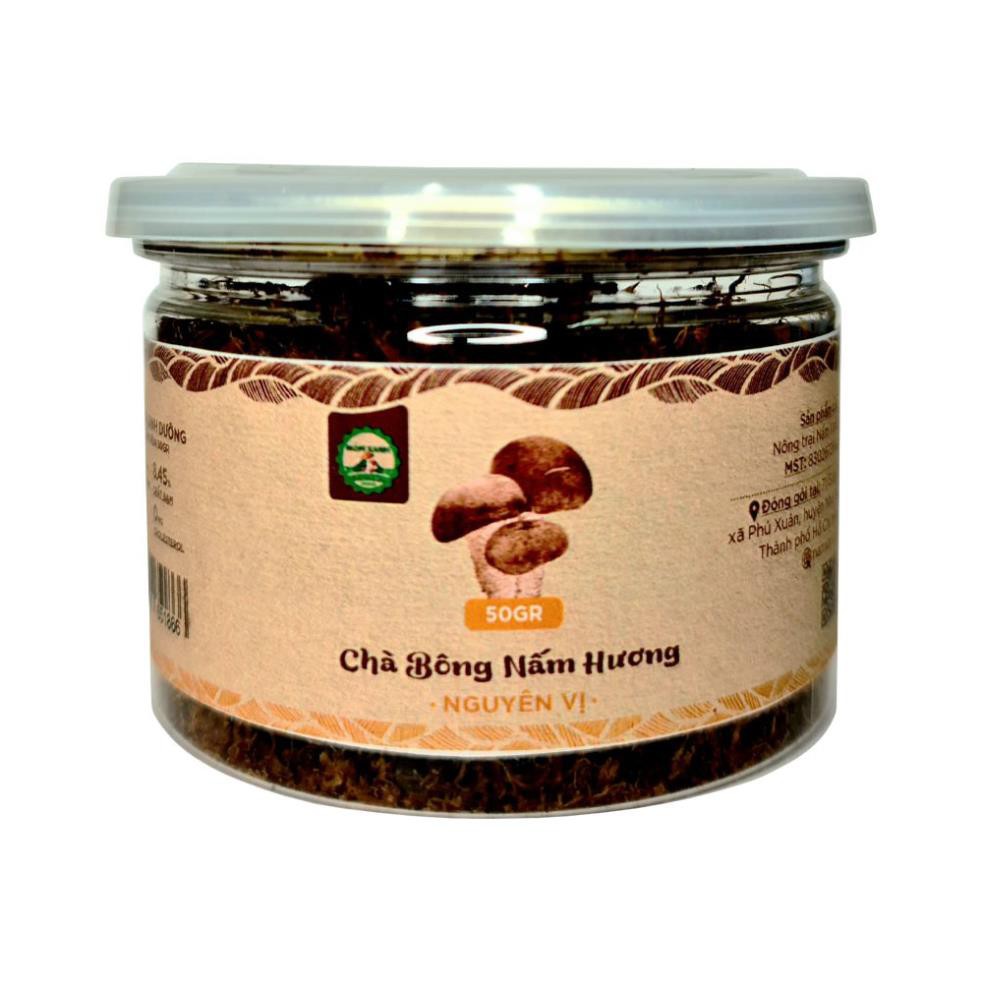 Chà Bông Nấm Hương Thuần Chay 3 Vị Thơm Ngon (Hũ 50r-150gr) - Nấm Xanh