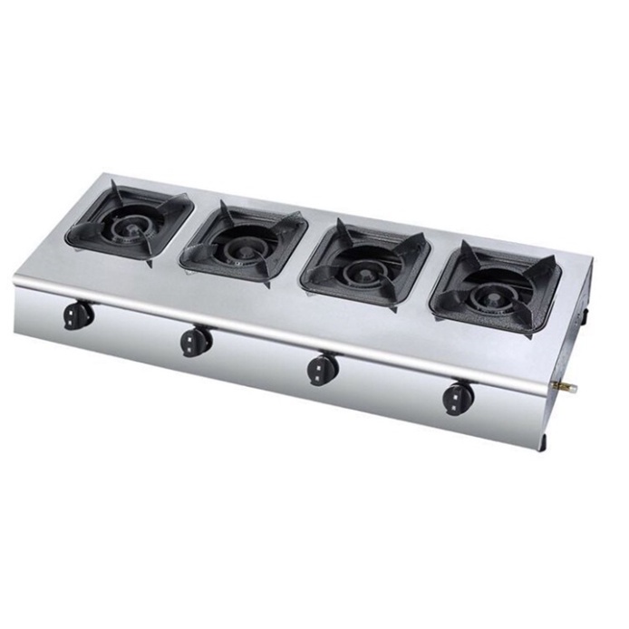 Bếp gas 4 họng - 4 cửa ngang chuyên mì cay, bánh xèo