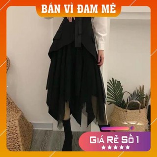 Chân váy 2 tầng pha ren