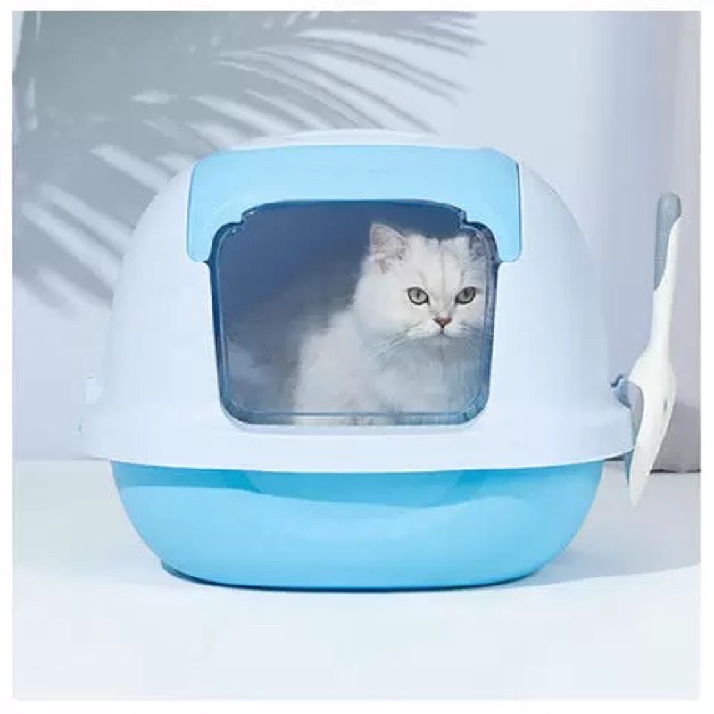 [Mã PET50K giảm Giảm 10% - Tối đa 50K đơn từ 250K] nhà vệ sinh lớn loại vòm ngang xinh cho mèo