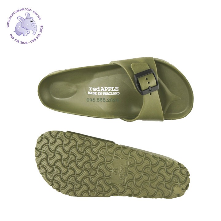 Dép nhựa Thái lan Red Apple BG2561 size 36-44,Nhựa xốp đúc nguyên khối + khóa điều chỉnh