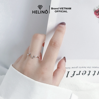(HẾT HÀNG) Nhẫn bạc HELINO nhịp tim trơn basic cá tính N11