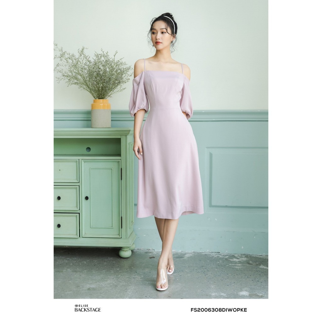 TL Đầm hồng 2 dây Elise