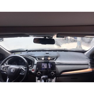 Thảm da Taplo Honda CRV 2017-2019 vân Carbon cao cấp (không HUD)