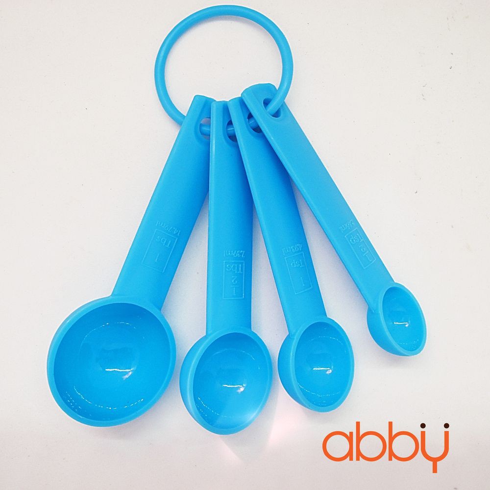 Bộ thìa đong nhựa 4 chiếc (Đơn vị ml,tsp)
