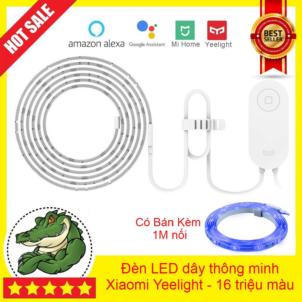 Đèn led trang trí thông minh Xiaomi Yeelight RGB 16 triệu màu, kết nối Mi Home, Google Assistant, Alexa, HomeKit