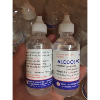 Cồn 90 độ OPC 60ml trắng và xanh