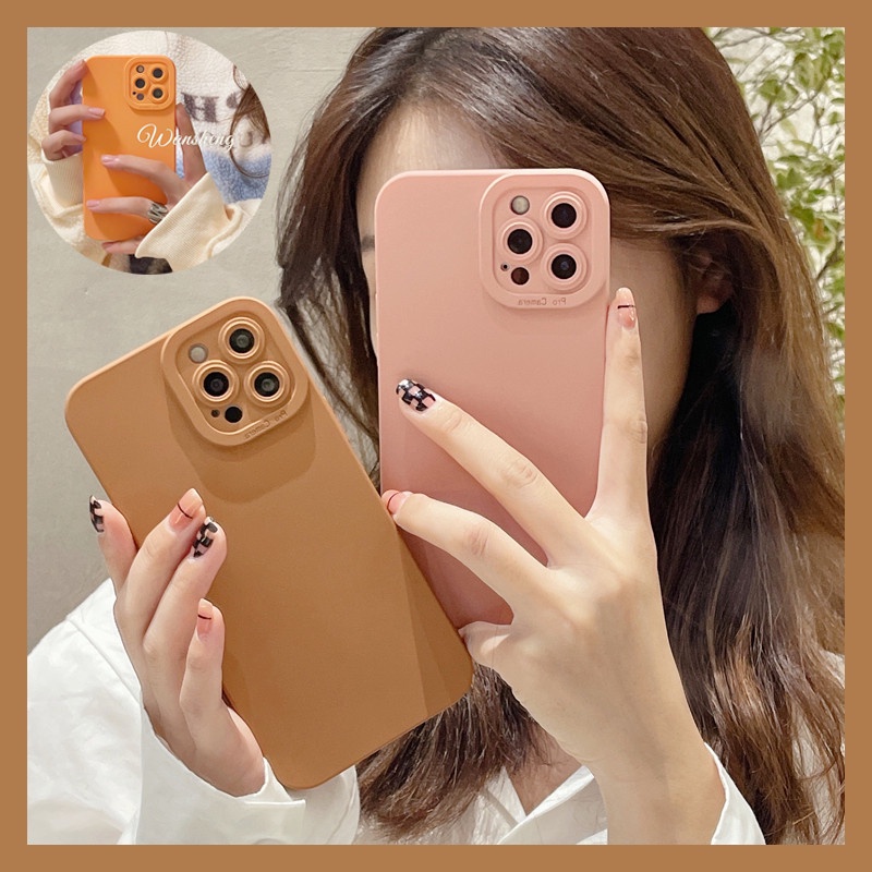 Ốp điện thoại TPU silicone dẻo viền vuông bảo vệ cho For iPhone 13 12 11 Pro Max Xs Max XR X 6 6S 7 8 Plus SE 2020
