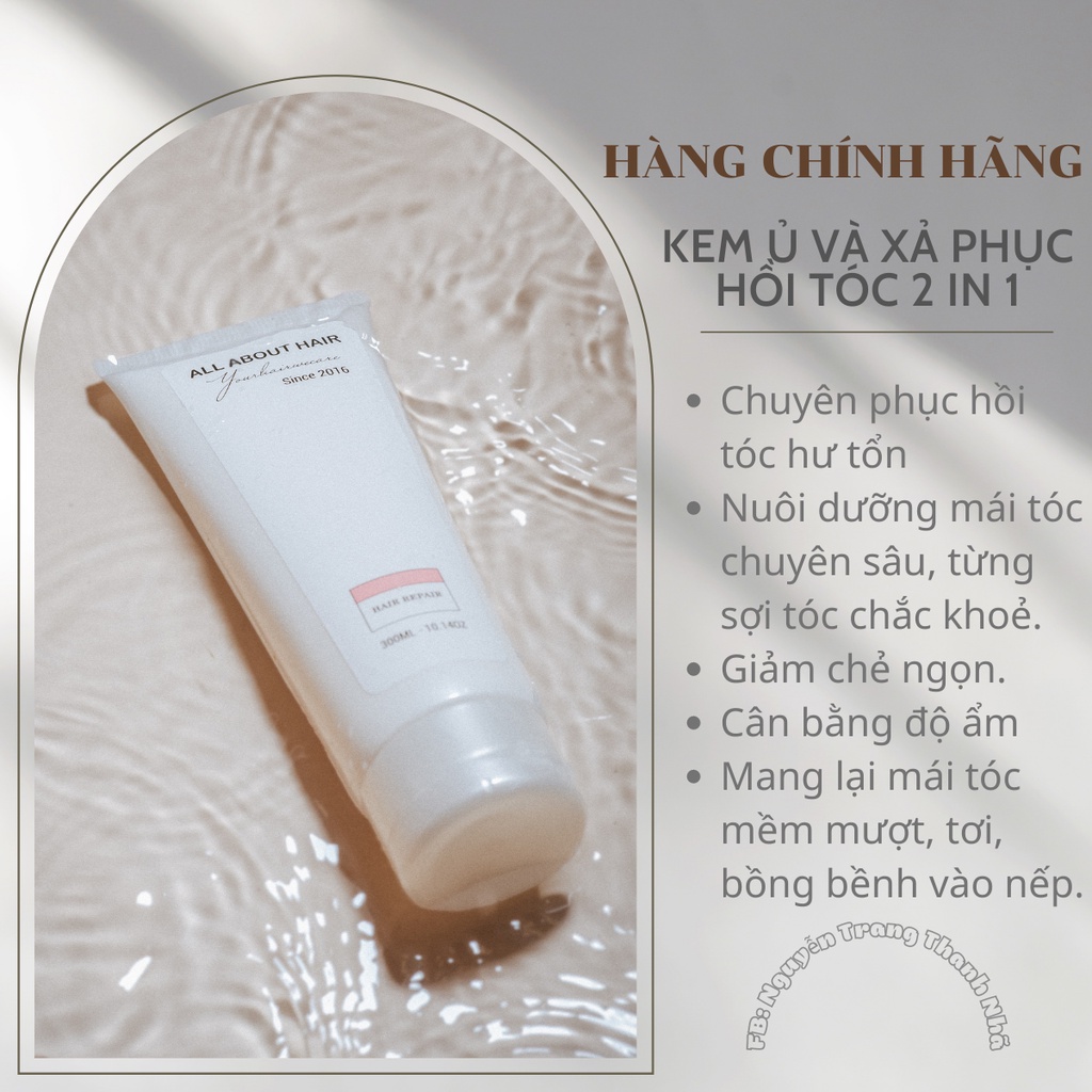 HAIR REPAIR - KEM Ủ CHUYÊN PHỤC HỒI TÓC (Tặng kèm trùm tóc)