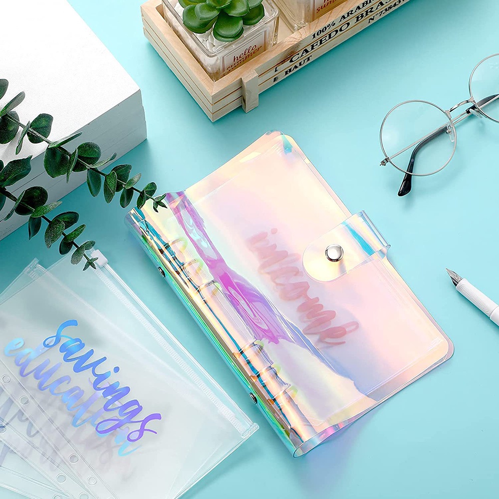 Set 12 Túi Đựng Tài Liệu Khổ A6 Bằng PVC Trong Suốt Có Khóa Kéo Tiện Dụng