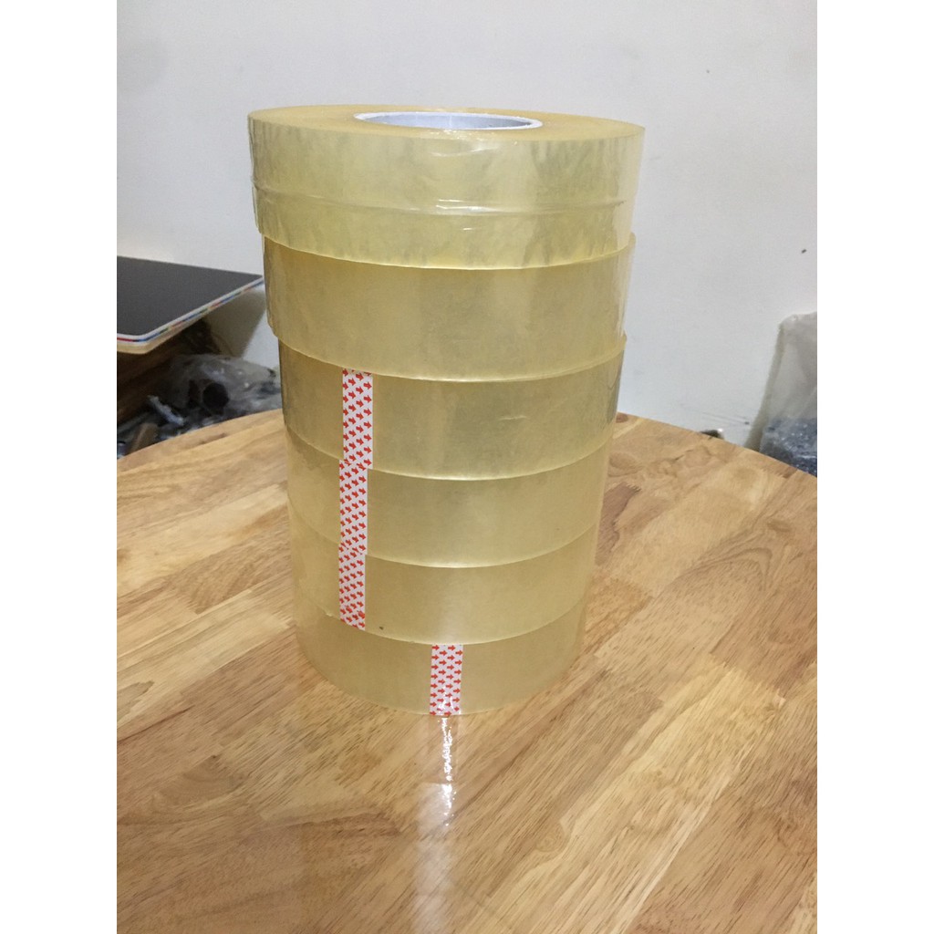 Băng dính trong 1kg lõi nhựa khổ 2,4mm Gem Decor