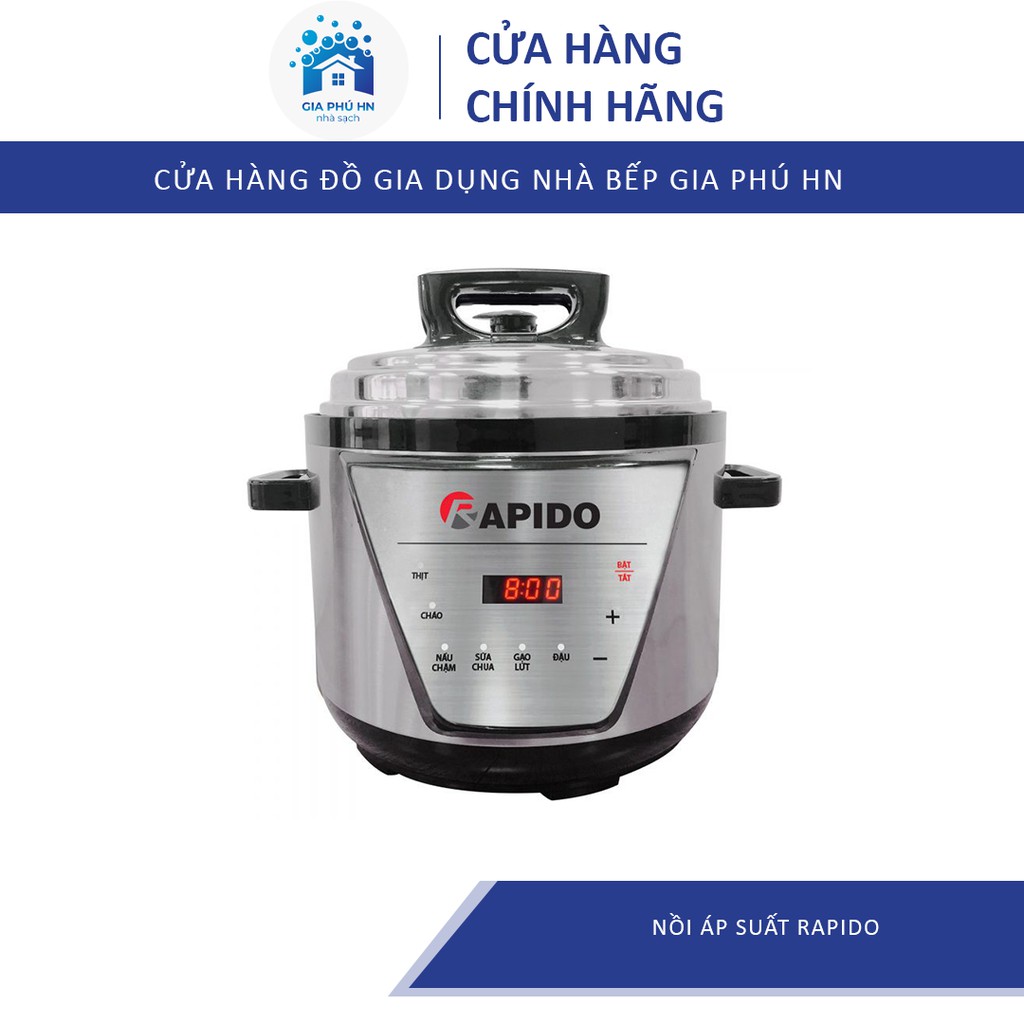 NỒI ÁP SUẤT ĐIỆN ĐA NĂNG RAPIDO 5L-900W, NỒI ÁP SUẤT ĐIỆN ĐA NĂNG RAPIDO 5L-900W CÔNG NGHỆ ĐỨC