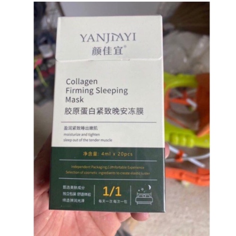 Hộp 20 gói mặt nạ ngủ collagen trắng da ngăn lão hóa dạng thạch