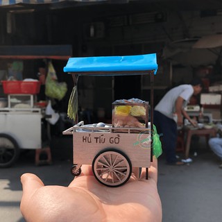 Mô hình gỗ tự lắp ráp DIY- Thế Giới Tí Hon-Hàng Rong- XE HỦ TIẾU GÕ - HR08