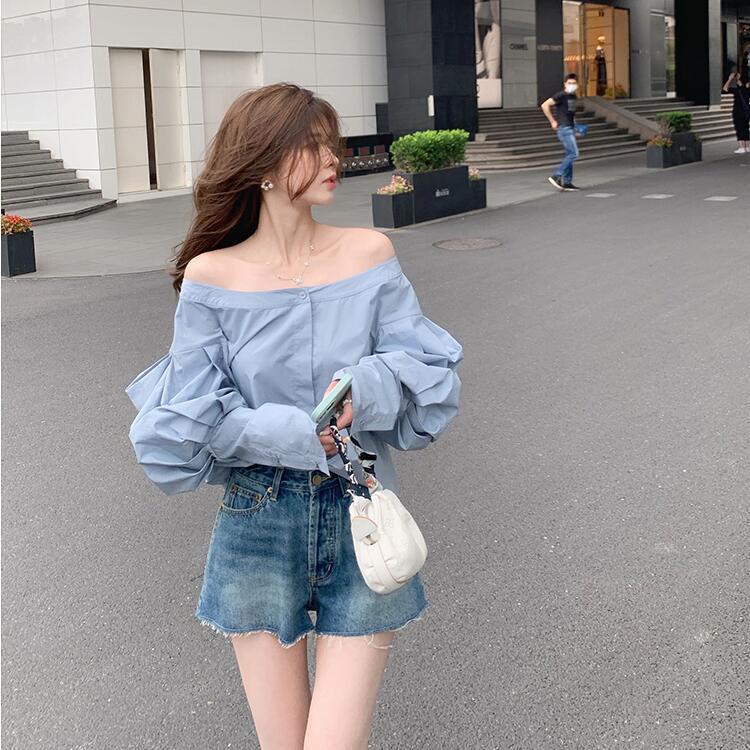 Bán Chạy!F &amp; X Áo Sơ Mi Thiết Kế Một Vai Mẫu Mới 2022 jill Big Sister Senior sis Sister Bud