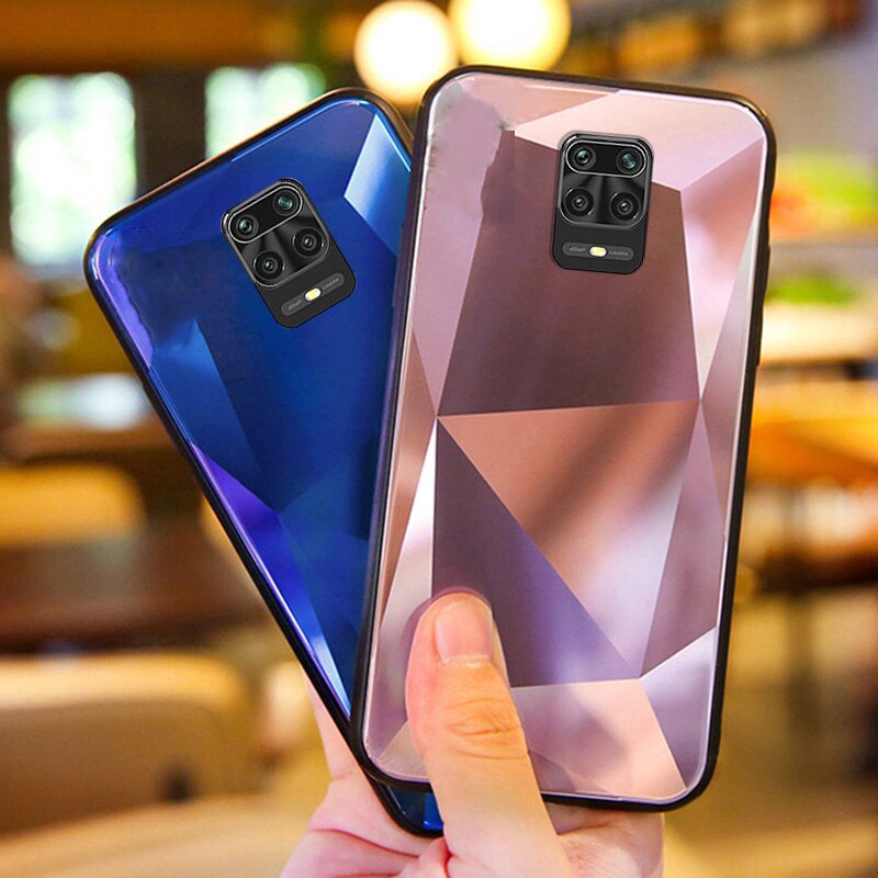 Ốp điện thoại bề mặt bóng vân kim cương thời trang 3D cho Xiaomi Redmi Note 9S 9 Pro Max Redmi Note 8 Pro