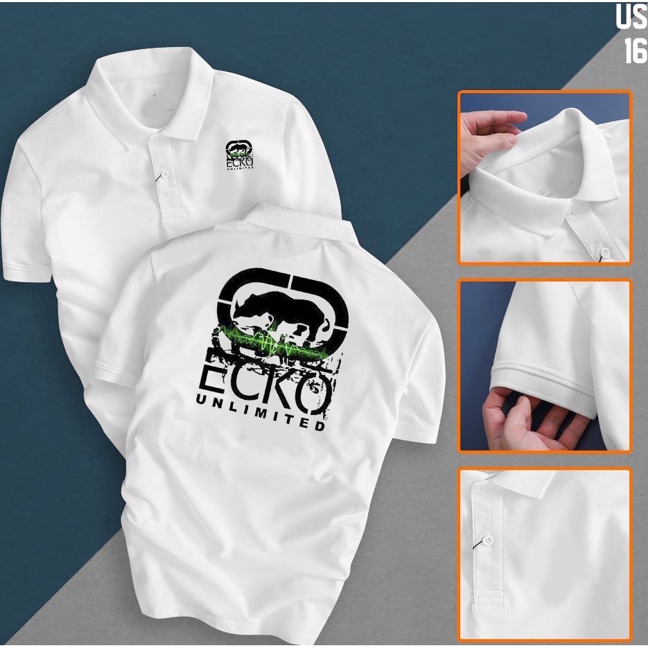 Áo Polo Nam Trắng áo thun có cổ Polo phong cách lịch lãm Phông nam cổ trụ in 3D sắc nét chất vải thoáng mát -B&W POLO120
