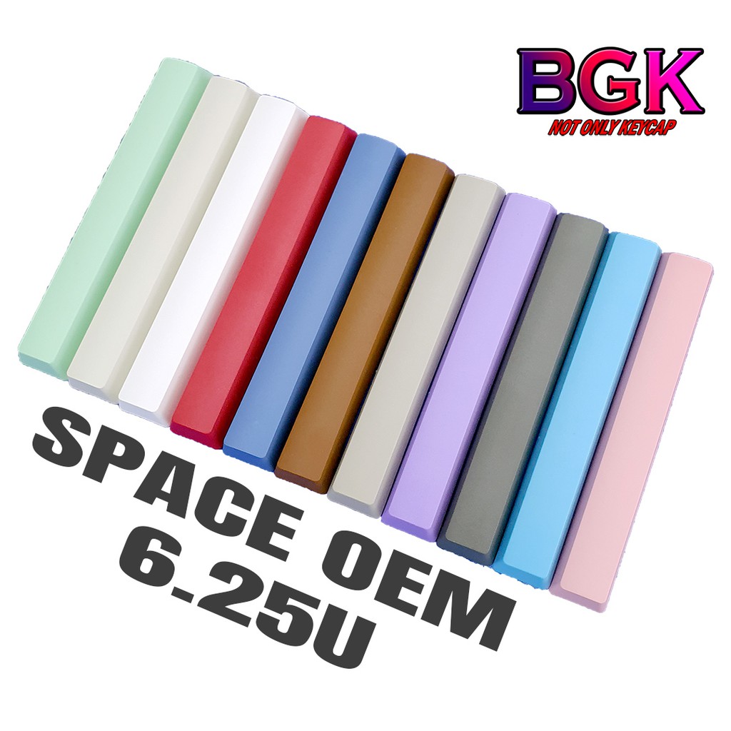 Keycap lẻ 1 nút Space Blank 6.25U OEM Profile Chất Liệu PBT nhiều màu sắc