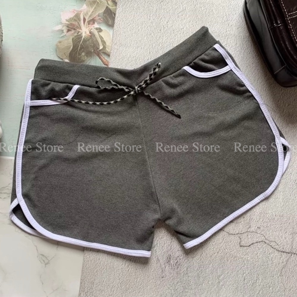 Quần Short Nữ RENEE - Quần Đùi Nữ Thể Thao Basic Cotton Co Giãn Cực Xinh - QK01