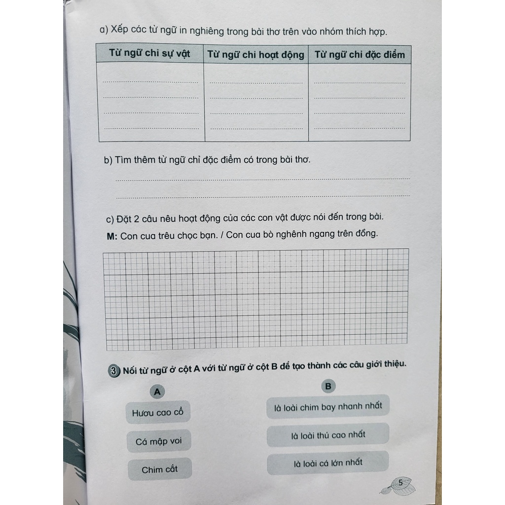 Sách - Vở luyện từ và câu lớp 3  - NXB Giáo dục