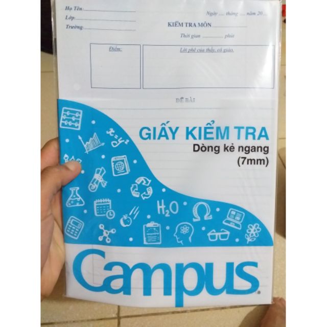 Giấy kiểm tra cấp 2 campus không chấm