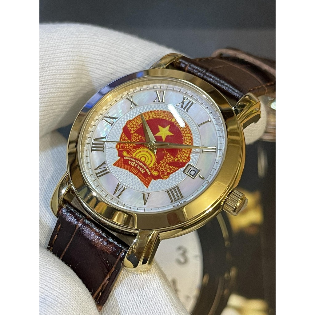 Đồng hồ Nga 252VN091 Quốc huy Việt Nam. Đồng hồ Poljot nam máy cơ tự động Automatic, size mặt 39