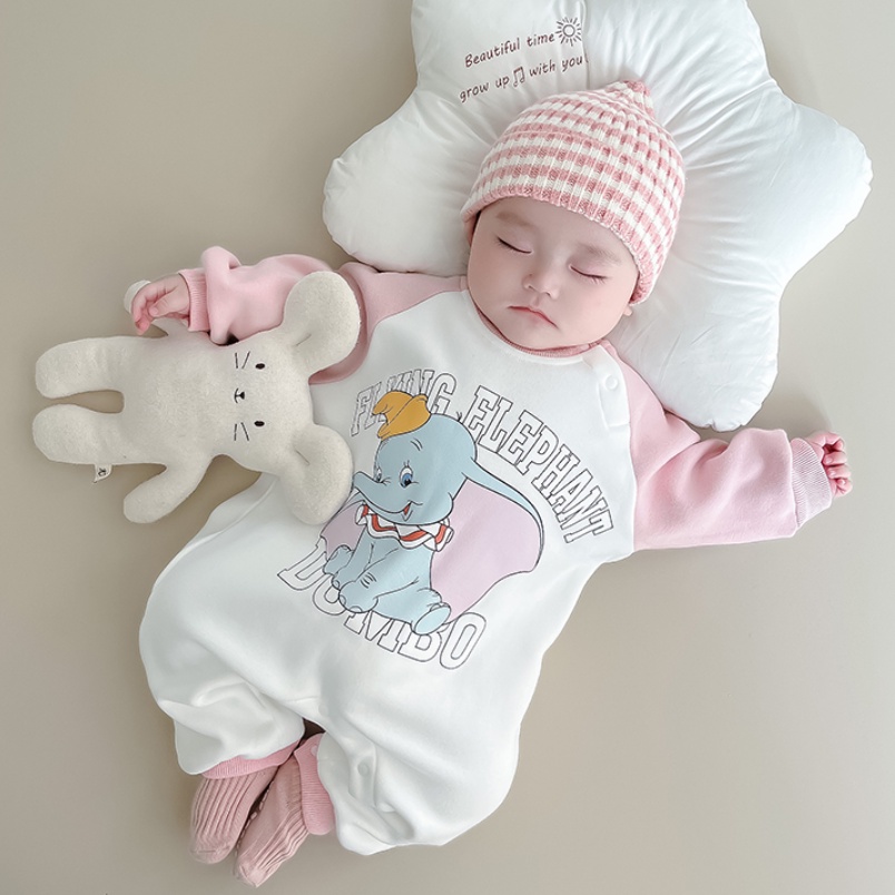 Bộ Áo Liền Quần Thu Đông Bằng Vải Lông Cừu Siêu Dễ Thương Phong Cách Phương Tây Cho Bé Sơ Sinh