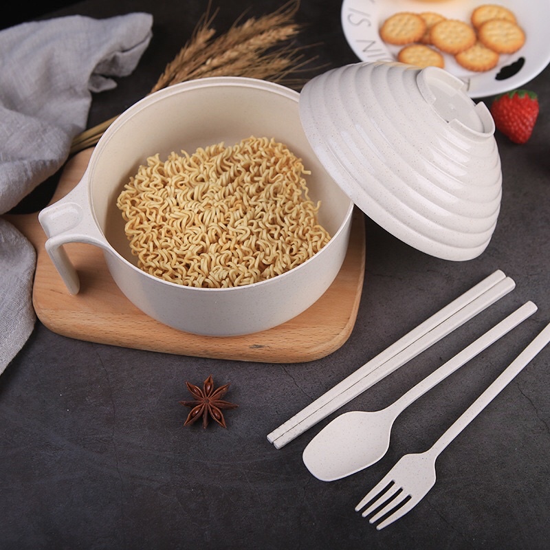 SET TÔ MUỖNG ĐŨA  LÚA MẠCH CHO VĂN PHÒNG - SET ĂN MÌ TIỆN LỢI 5 MÓN | BigBuy360 - bigbuy360.vn